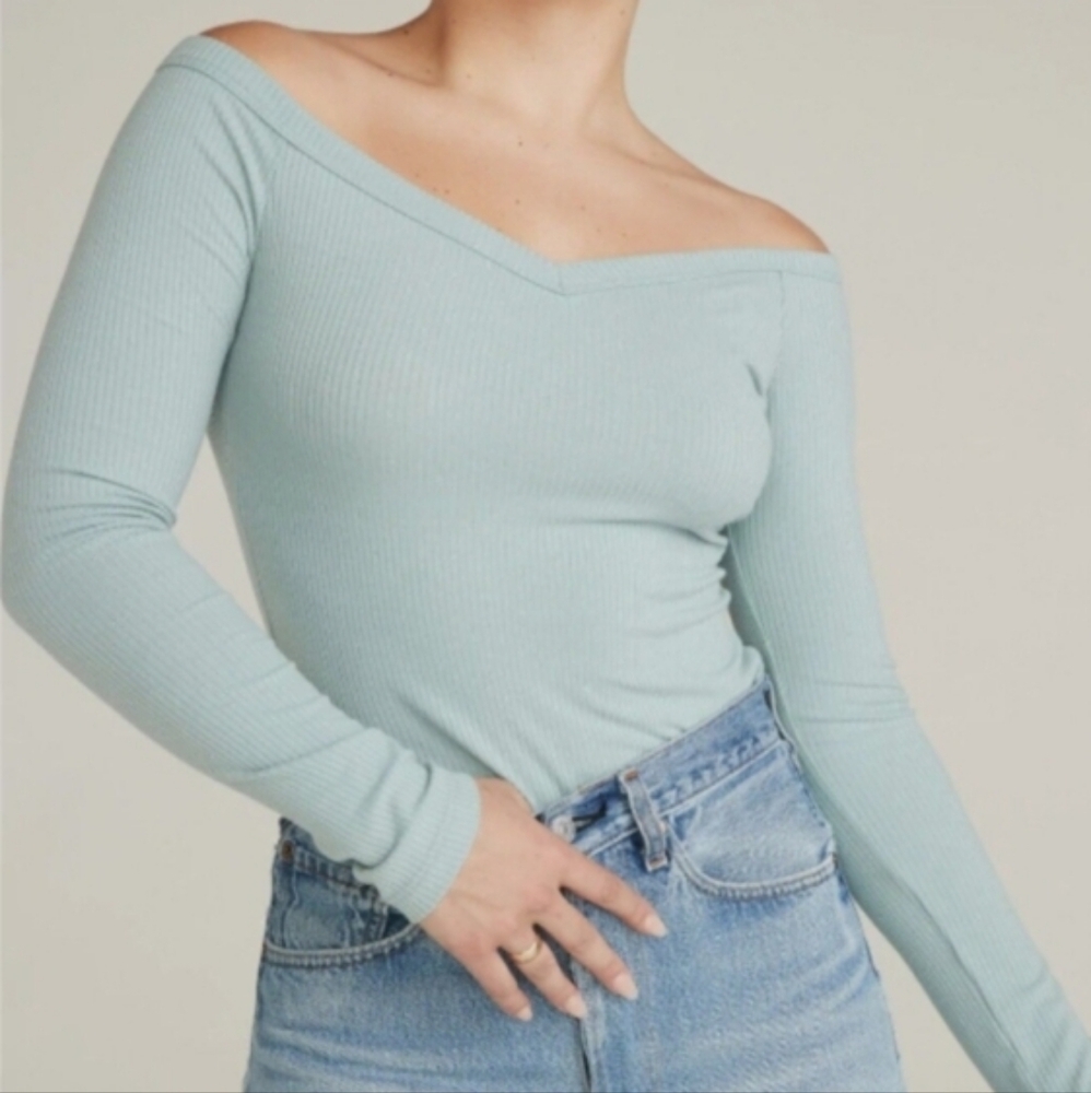 Belen Stella ribbed top Mint M